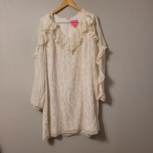 Lilly Pulitzer Cream and Gold Midi Dress